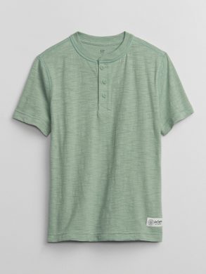 GAP 602588-00 Dětské tričko s knoflíčky Zelená
