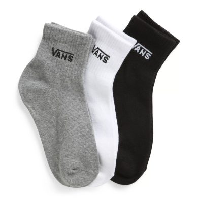 VANS HALF CREW SOCK, BLACK ASSORTED