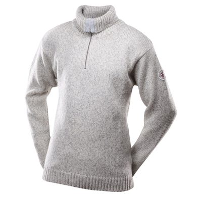 DEVOLD Nansen sweater zip neck, grey melange