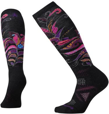 SMARTWOOL W PHD SKI MEDIUM PATTERN black/berry