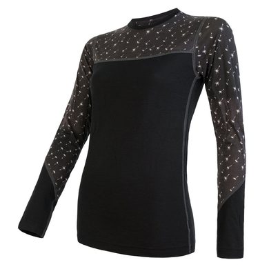 SENSOR MERINO IMPRESS women's long sleeve shirt black/pattern