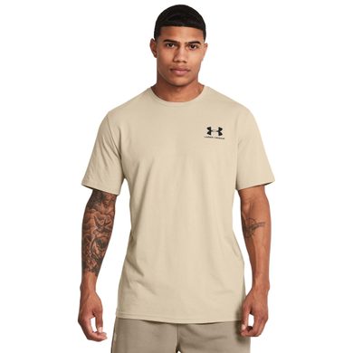 UNDER ARMOUR M SPORTSTYLE LC SS, Khaki Base / Black