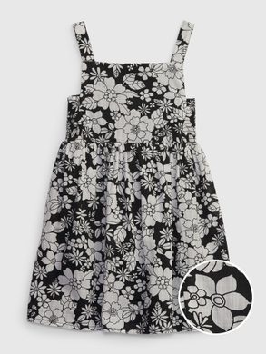 GAP 602095-00 Dětské květované šaty Černá
