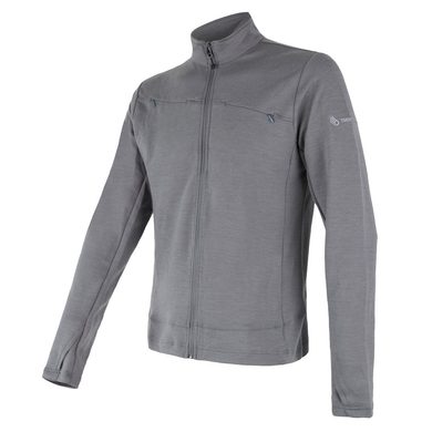 SENSOR MERINO UPPER men's full-zip sweatshirt grey