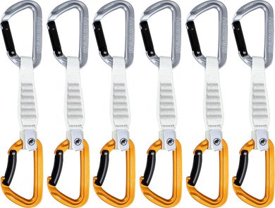 MAMMUT Sender Keylock 12 cm 6-Pack Quickdraws, Light Grey-Gold