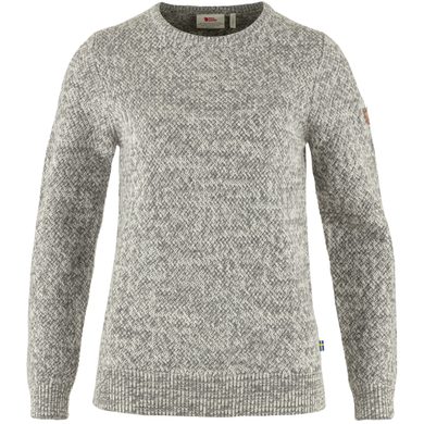 Övik Structure Sweater W Egg Shell-Grey