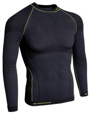 BLIZZARD Mens long sleeve, anthracite/neon yellow