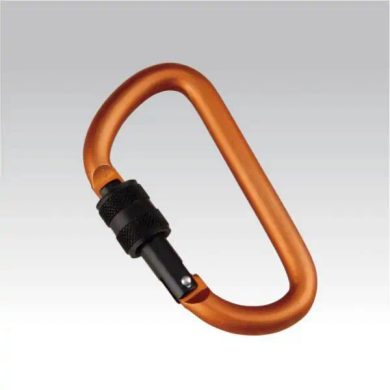 MUNKEES Carabiner D with screw lock - 8x80 mm