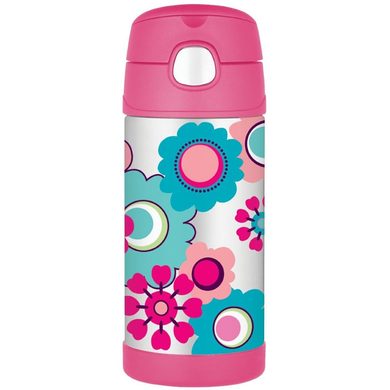 THERMOS Baby thermos with straw 355 ml flowers