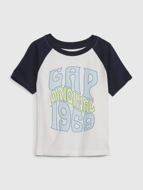 GAP 625744-01 Dětské tričko s potiskem Bílá