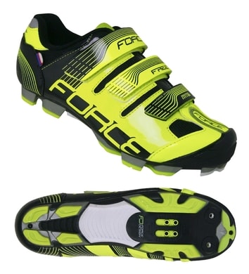 FORCE MTB FREE, fluo-černé