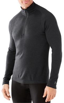 SMARTWOOL M MERINO 250 BASELAYER 1/4 ZIP, charcoal