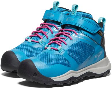 KEEN WANDURO MID WP CHILDREN, fjord blue/fuchsia purple