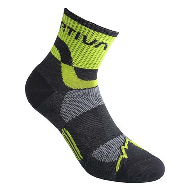 LA SPORTIVA Trail Running Socks, Black/Lime Green