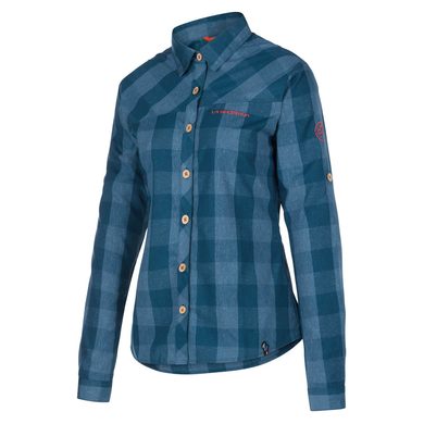 LA SPORTIVA Andes LS Shirt W, Storm Blue/Cherry Tomato