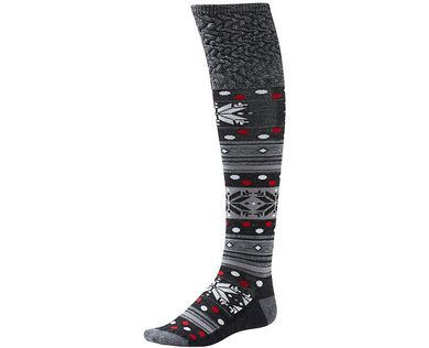 SMARTWOOL Fiesta Flurry Knee High, medium gray - dámské lyžařské ponožky