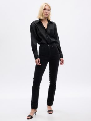 GAP 823596-01 Průsvitná košile oversize, Černá