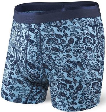 SAXX PLATINUM BOXER BRIEF FLY Blue Jungle Jam