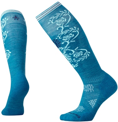 SMARTWOOL PHD SKI LIGHT PATTERN Glacial Blue