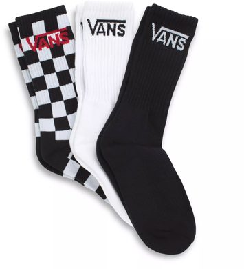 VANS BY CLASSIC CREW BOYS (1-6, 3PK), black checkerboard