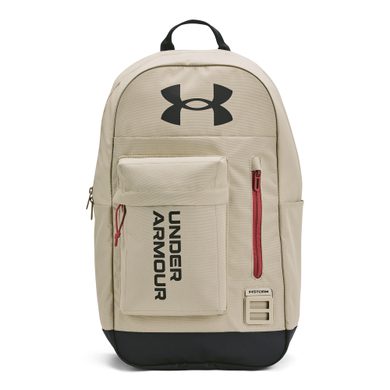UNDER ARMOUR Halftime Backpack, Khaki Base / Sedona Red / Anthracite