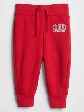 GAP 633913-02 Dětské tepláky GAP logo joggers, Červená