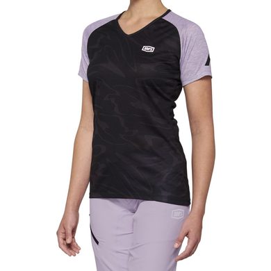 100% AIRMATIC Women's Short Sleeve Jersey Black/Lavender
