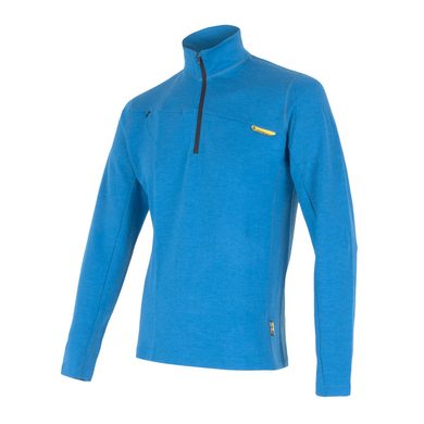 SENSOR MERINO UPPER men's sweatshirt short zip blue