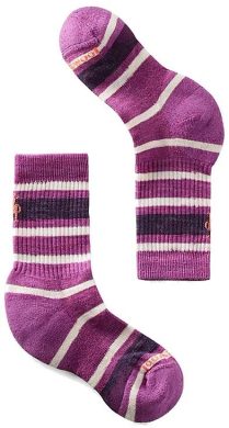 SMARTWOOL K HIKE LC STRIPED CREW, meadow mauve