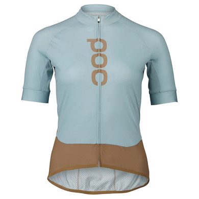 POC W's Essential Road Logo Jersey Mineral Blue/Jasper Brown