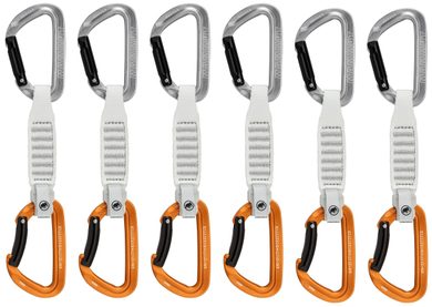 MAMMUT Sender Keylock 12 cm 6-Pack Quickdraws, Light Grey-Gold