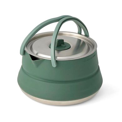 SEA TO SUMMIT Detour Stainless Steel Collapsible Kettle - 1.6L, Laurel Wreath Green