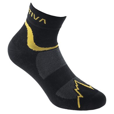 LA SPORTIVA Fast Running Socks, Black/Yellow