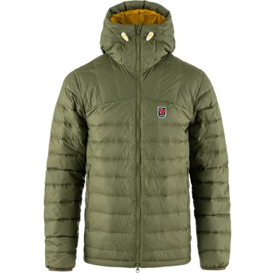 FJÄLLRÄVEN Expedition Pack Down Hoodie M, Green-Mustard Yellow