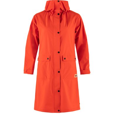 FJÄLLRÄVEN Vardag Rain Parka W Flame Orange