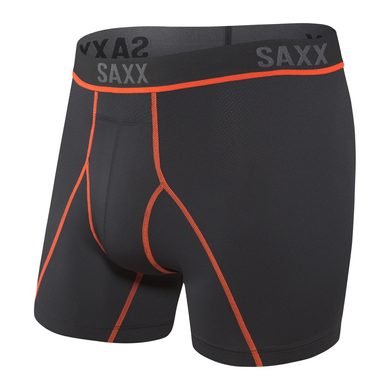 SAXX KINETIC HD BOXER BRIEF, black/vermillion