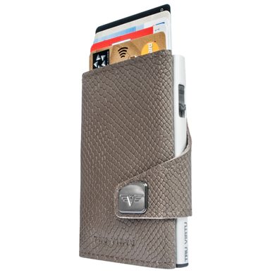 TRU VIRTU Wallet Click & Slide - leather Cobra Olive