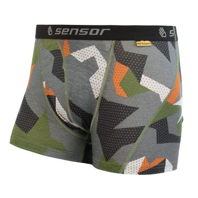 SENSOR MERINO IMPRESS pánské trenky safari camo