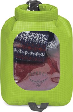 OSPREY DRY SACK 3 W/WINDOW, limon green