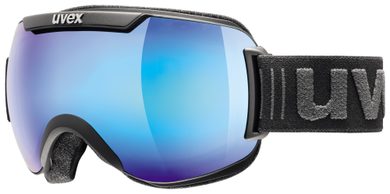 UVEX DOWNHILL 2000 black mat double lens/mirror blue