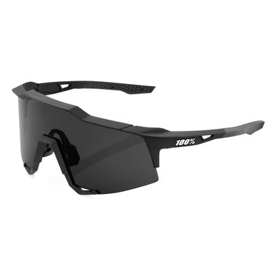 100% Speedcraft - Soft Tact Black - Smoke Lens