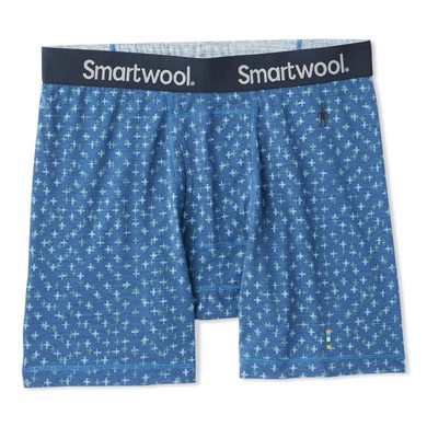 SMARTWOOL M MERINO 150 PRINT BOXER BRIEF, alpine blue tick stitch print