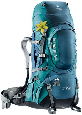 DEUTER Aircontact PRO 55 + 15 SL arctic-petrol - dámský turistický batoh