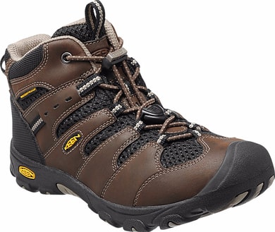 KEEN Koven Mid WP K, brown/black - dětská outdoorová obuv