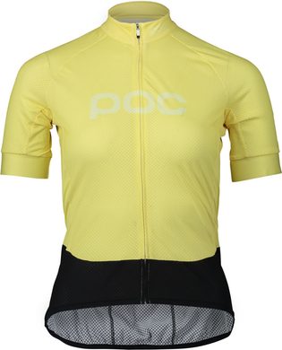 POC W's Essential Road Logo jersey, Lt Sulfur Yellow/Sulfur Yellow