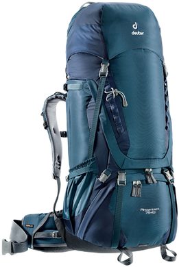 DEUTER Aircontact 75 + 10 arctic-navy - turistický batoh