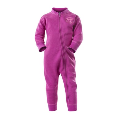 DEVOLD Polar Baby Wool Playsuit fuchsia