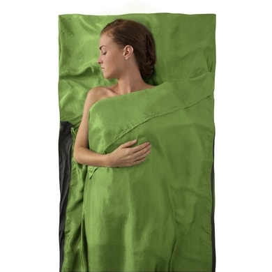 SEA TO SUMMIT Silk Liner with STRECH PANEL TRAVELLER (Pillow Insert) green