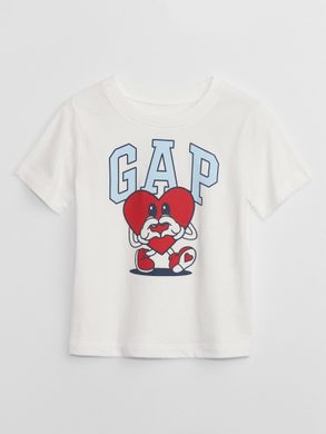 GAP 748025-09 Dětské tričko s potiskem Bílá