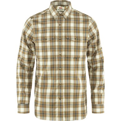 FJÄLLRÄVEN Singi Flannel Shirt LS M Buckwheat Brown-Patina Green